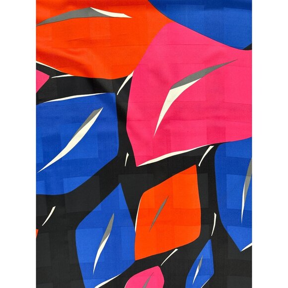 Vintage Italian Abstract Print Polyester Scarf 30" Square Headwear - Picture 2 of 6